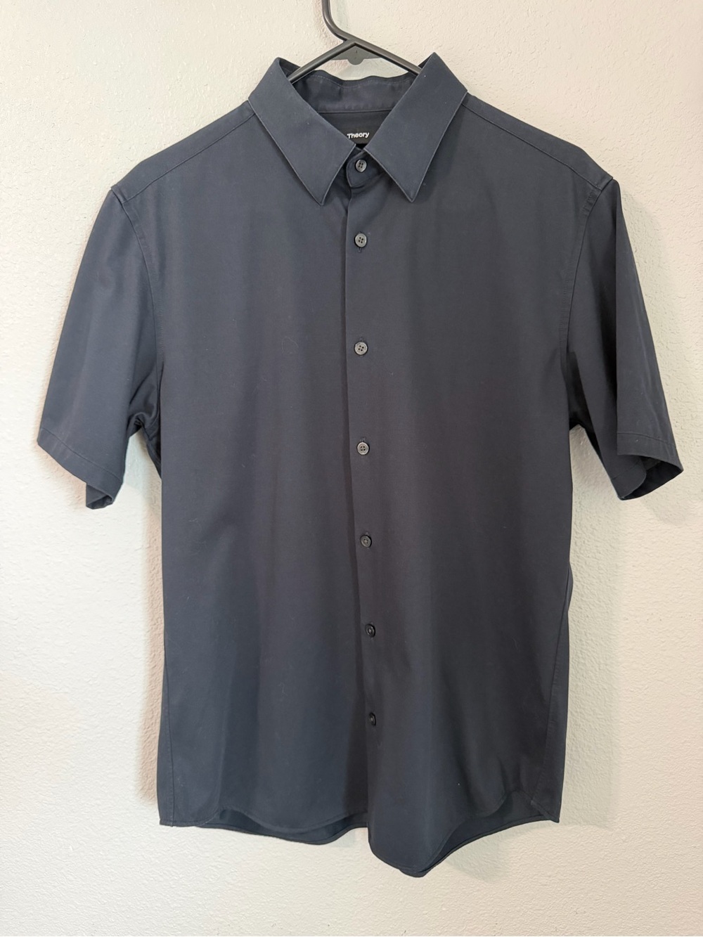 Theory Men's Short Sleeve Button-Down Shirt - Navy